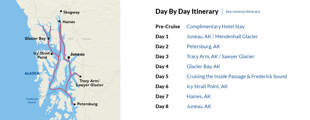 Southeast Alaska Cruise Itinerary