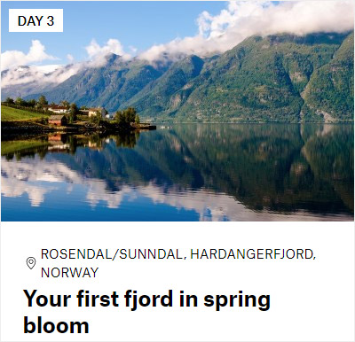 Your first fjord in spring bloom