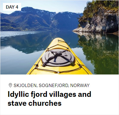 Idyllic fjord villages and stave churches